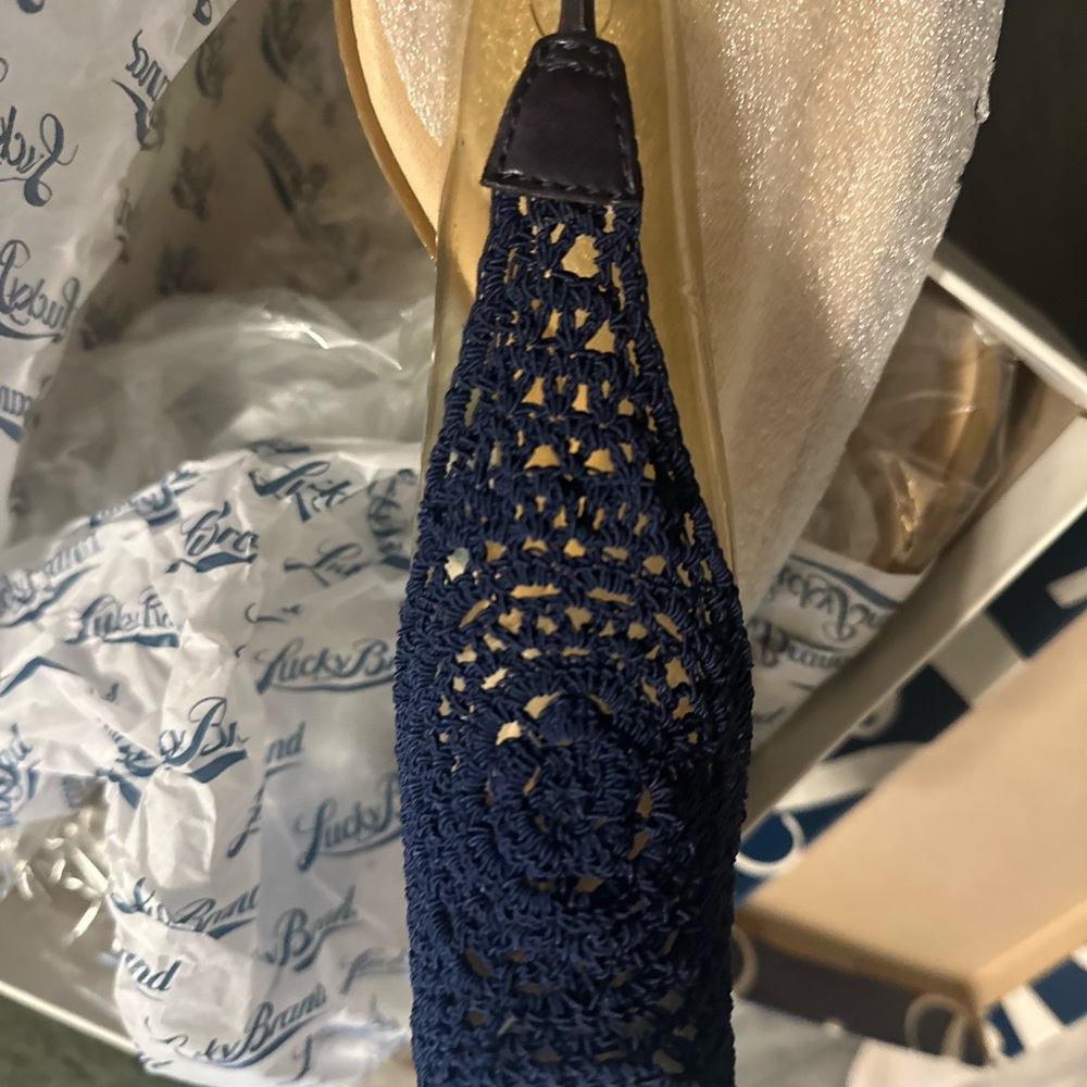 Lucky Brand Blue and Gold Sandals - Picture 3 of 4